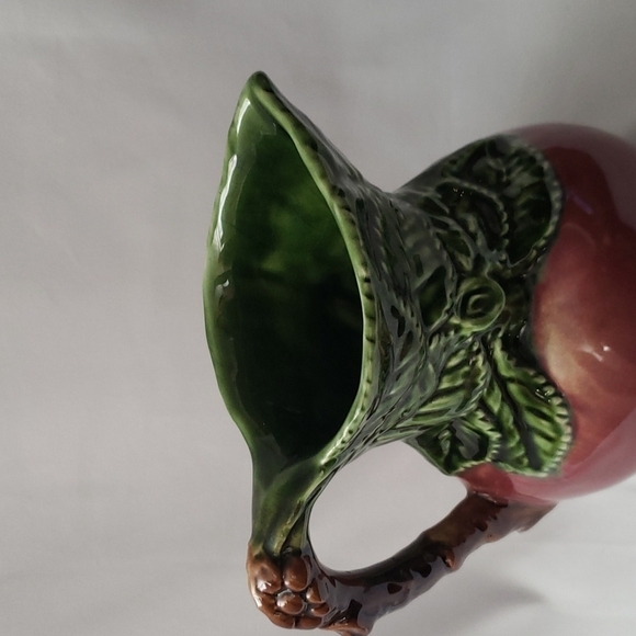 VINTAGE Olfaire Portugal Ceramic art pottery embossed Water Pitcher Jug embossed - Picture 2 of 9